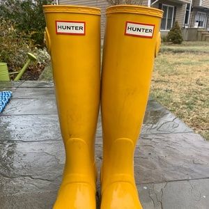 Yellow Hunter Rain boots